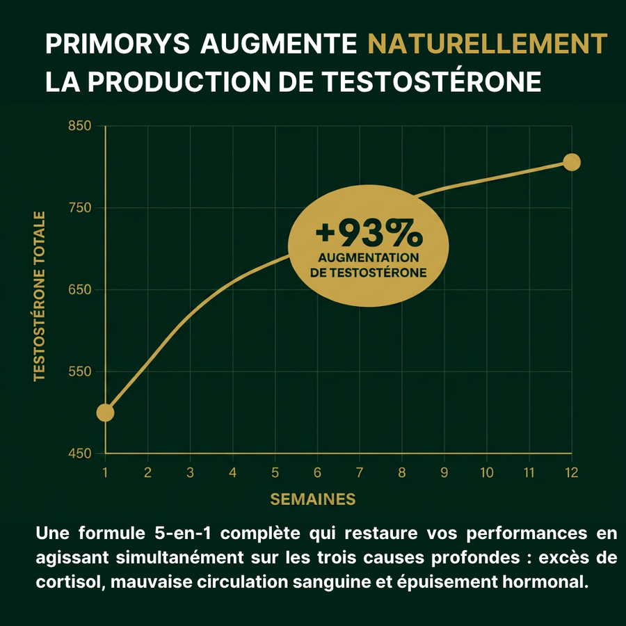 Primorys augmente naturellement la production de testostérone