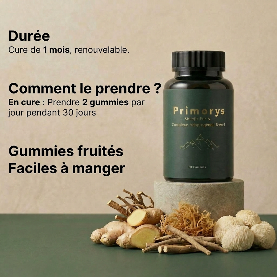 Cure Primorys — 2 gummies par jour pendant 30 jours