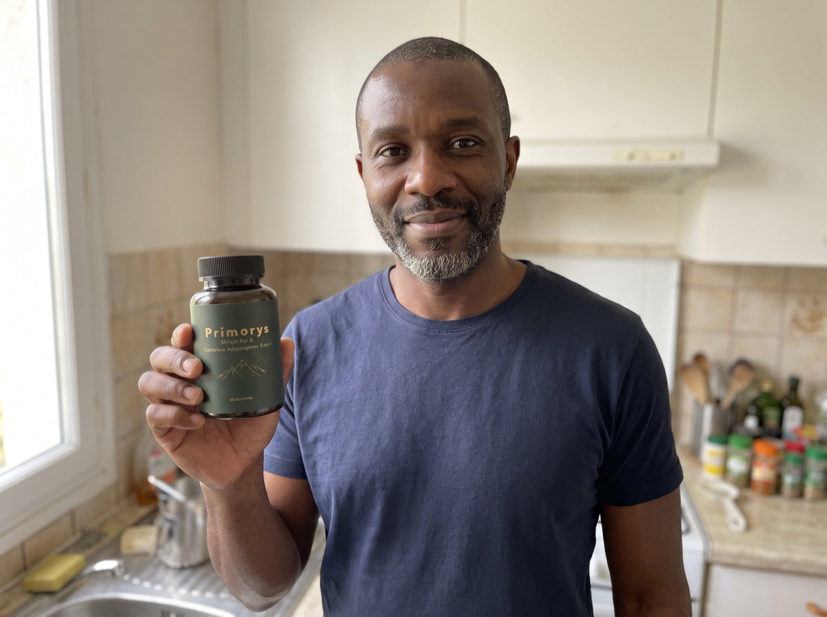 Client Primorys avec son pot de gummies